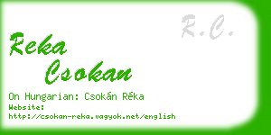 reka csokan business card